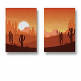 The Red Desert - Minimal Landscape Modern Wall Art