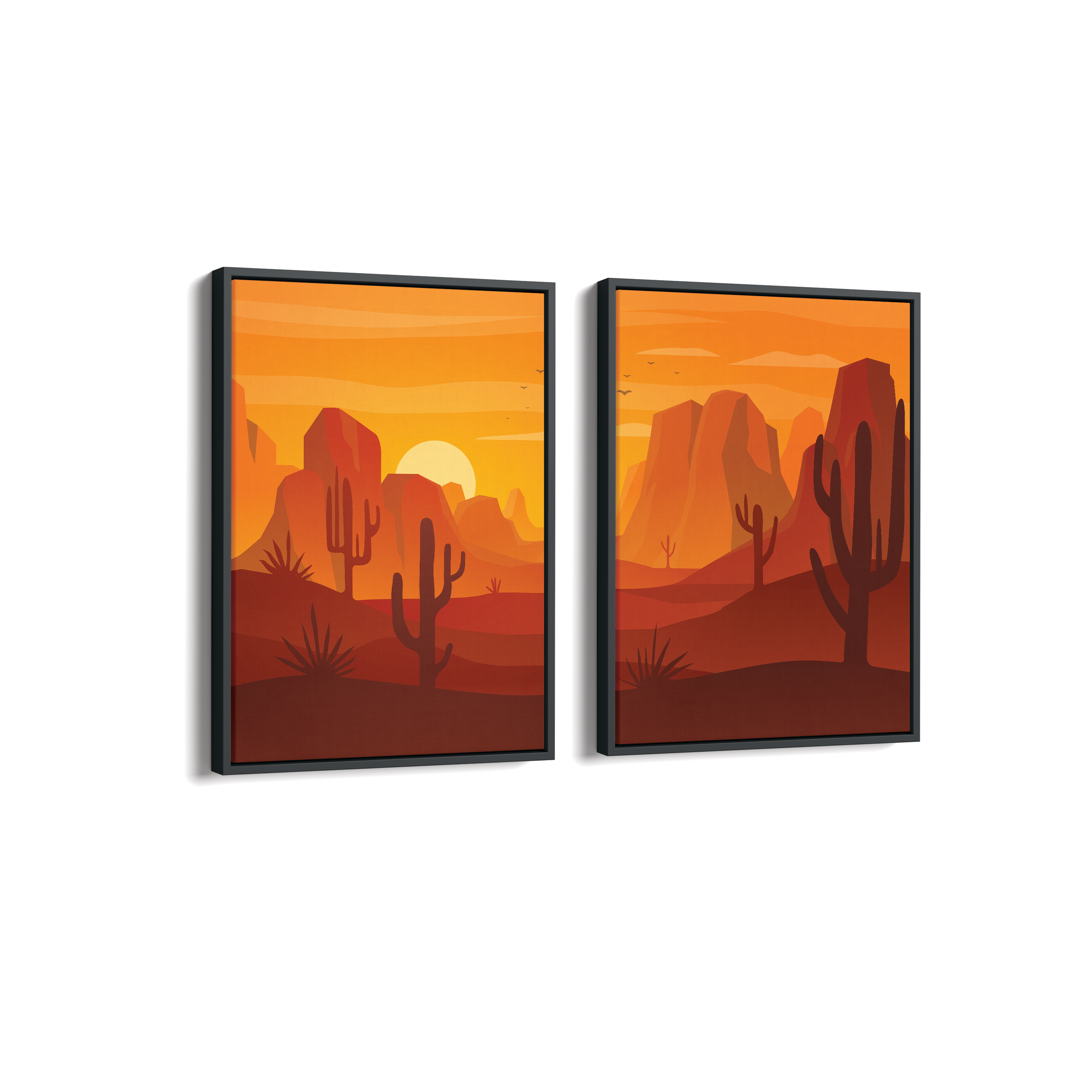 The Red Dream - Minimal Landscape Modern Wall Art