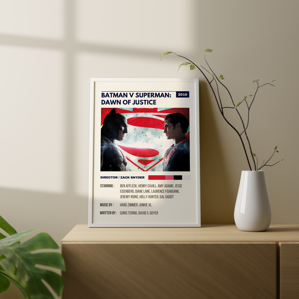 Batman Vs Superman Dawn of Justice Retro Wall Art