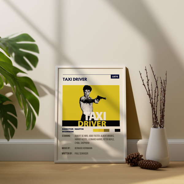 Taxi Driver Retro Wall Art