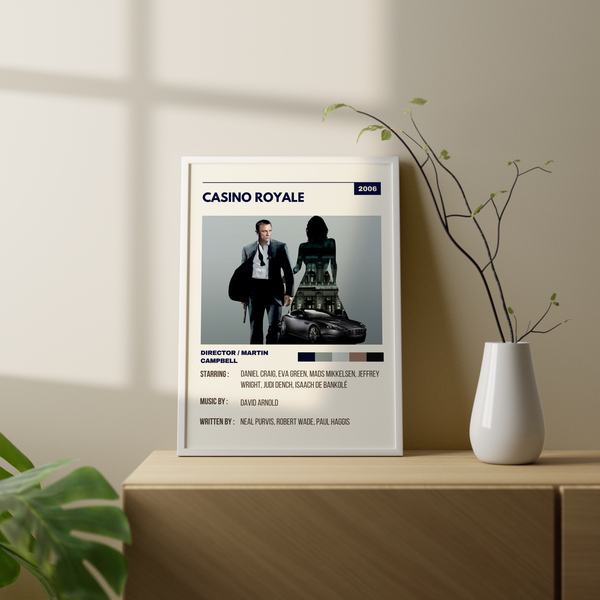 Casino Royale James Bond Retro Wall Art
