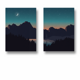 Quiet Darkness - Minimal Landscape Modern Wall Art - The Mortal Soul