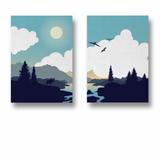 Sign of time - Minimal Landscape Modern Wall Art - The Mortal Soul